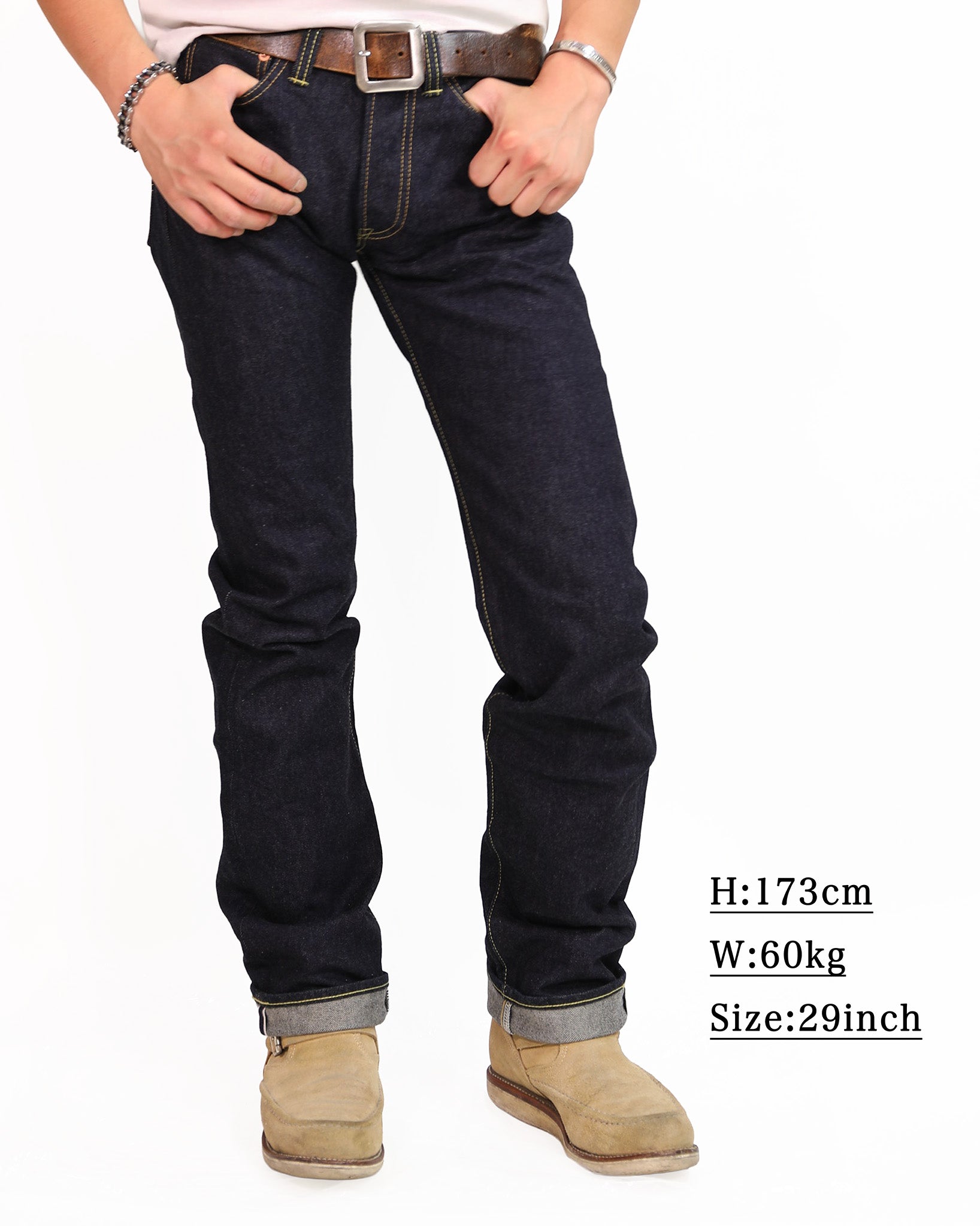 IRON HEART IH-666S-14 セルビッジデニム W31 L36 14ozセルビッチデニム ストレート – IRON HEART