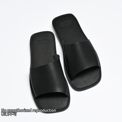 栃木レザースリッパ / ブラック