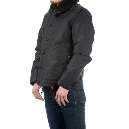 オイルドウィップコードN-1タイプデッキジャケット／ブラック