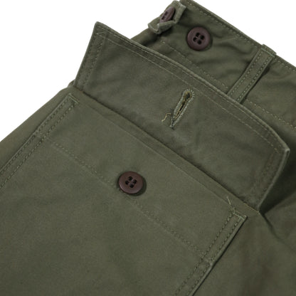 【744】硫化染バックサテンベーカーパンツ／アーミーグリーン