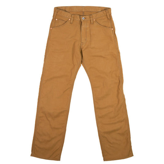 【831】硫化染ヘリンボーンペインターパンツ／ブラウン