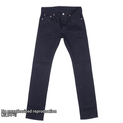 21oz セルビッチストレッチスーパースリムストレート／ブラック