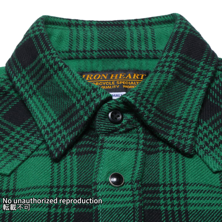 エクストラヘビーフランネル グレンチェックウエスタンシャツ – IRON HEART