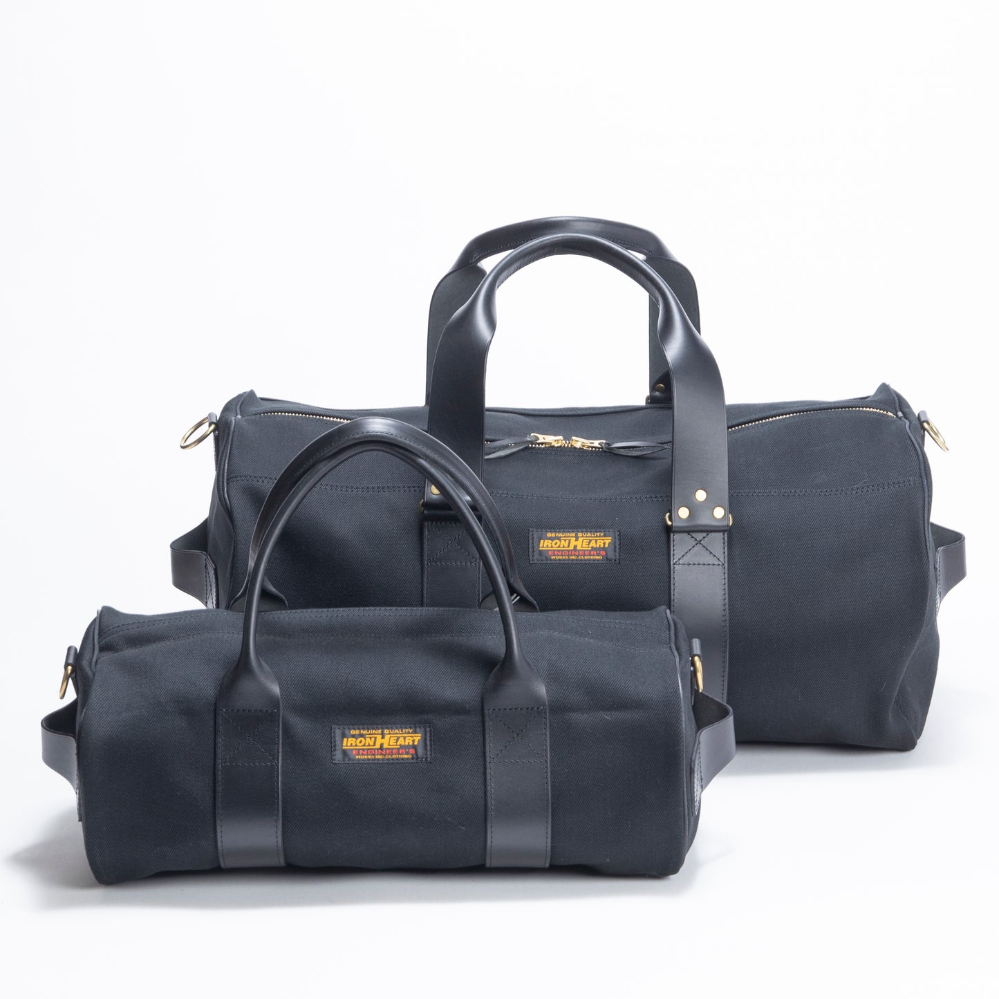 21oz黒鎧デニムダッフルバッグ