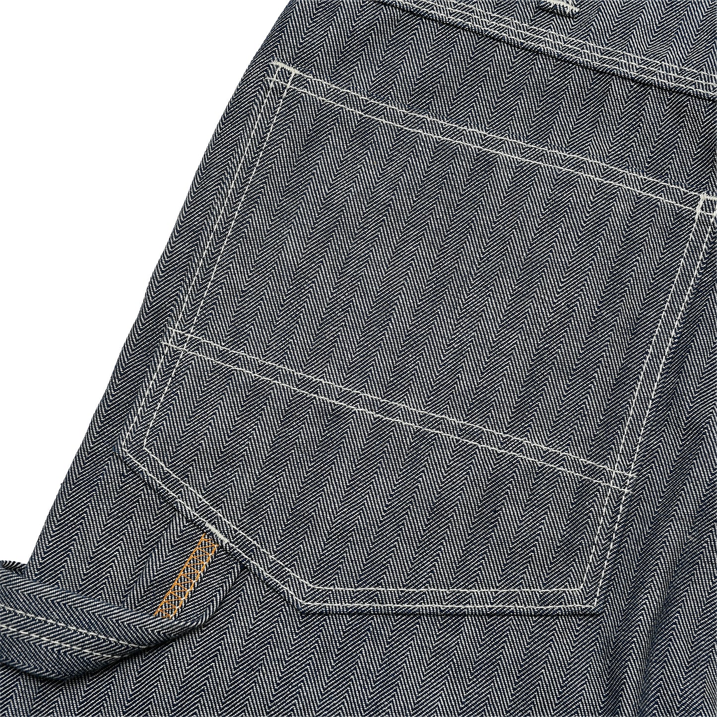 【830】ヘリンボーンペインターパンツ／ブラック