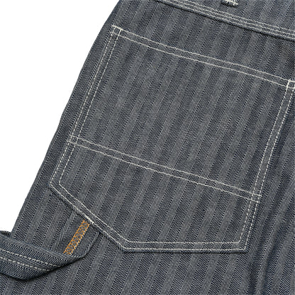 【830】ヘリンボーンペインターパンツ／ブラック