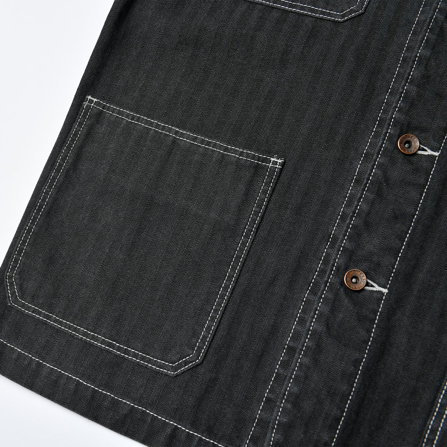 【IHJ-158】ヘリンボーンカラーレスチョアジャケット／ブラック