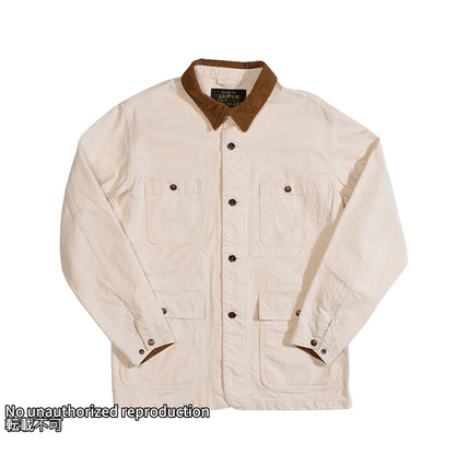 オーガニックコットンダックチョアジャケット／アイボリー