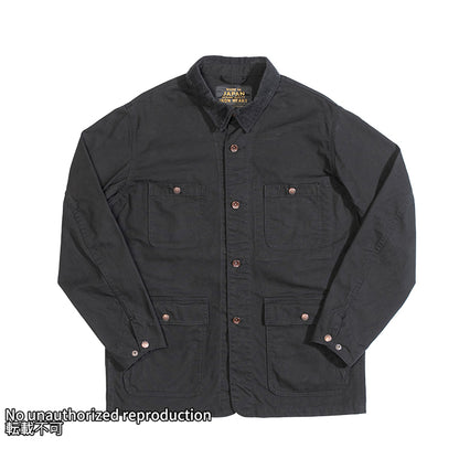 オーガニックコットンダックチョアジャケット／ブラック