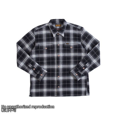 ウルトラヘビーライダースフランネルオンブレーチェック／ブラック