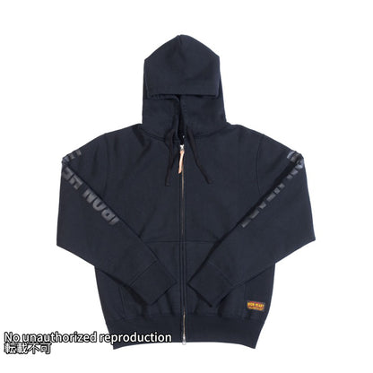 ヘビースウェットジップアップパーカー／ブラック