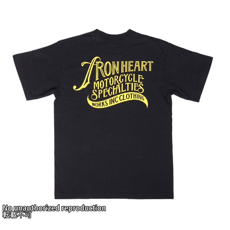 7.5ozヘビーボディプリントTシャツ(ロゴデザイン柄)／ブラック