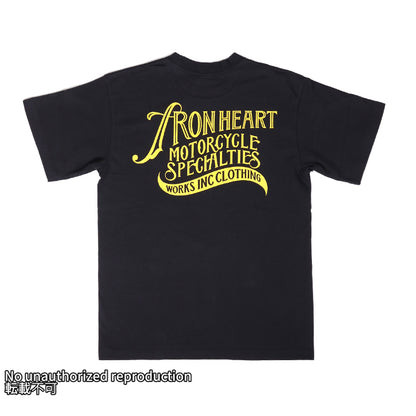 7.5ozヘビーボディプリントTシャツ(ロゴデザイン柄)／ブラック