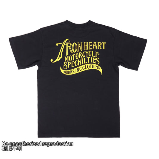 7.5ozヘビーボディプリントTシャツ(ロゴデザイン柄)／ブラック
