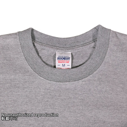 7.5ozヘビーボディプリントTシャツ(ロゴデザイン柄)／グレー