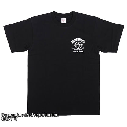 7.5ozヘビーボディプリントTシャツ(ピストンウィング柄)／ブラック