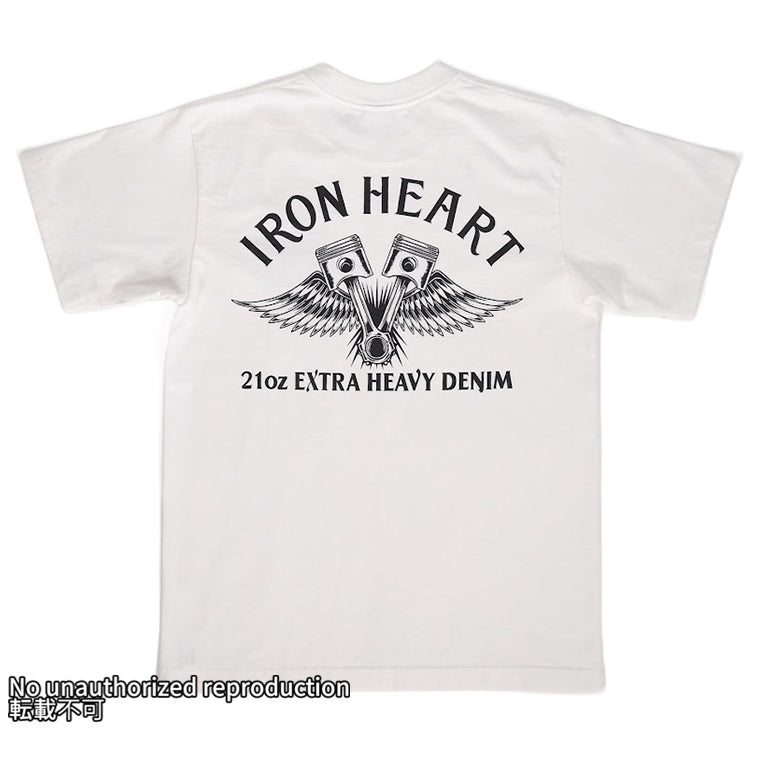 7.5ozヘビーボディプリントTシャツ(ピストンウィング柄