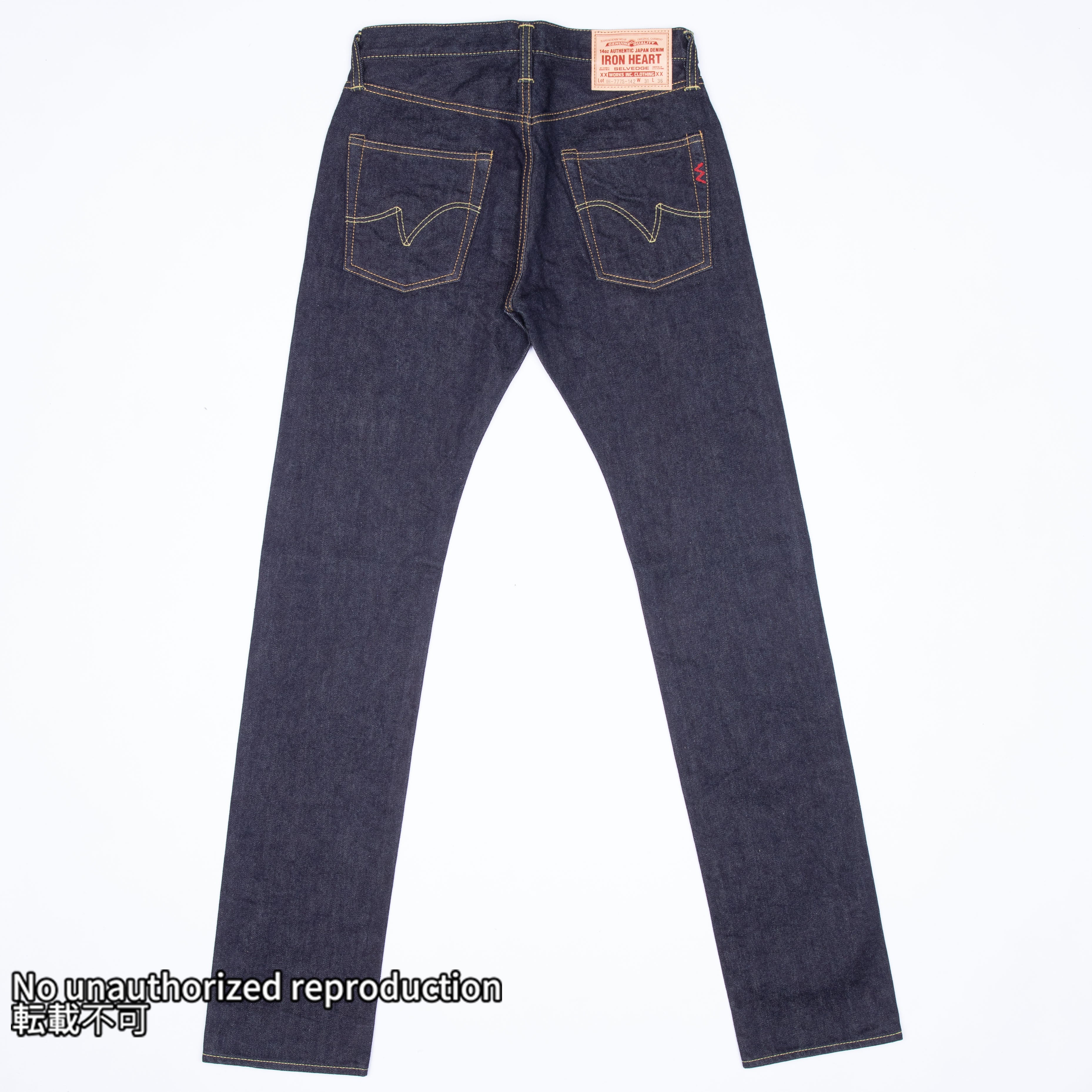 14ozセルビッチスリムテーパード／インディゴ – IRON HEART