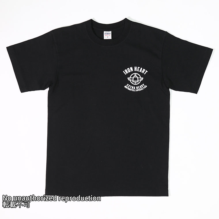 7.5ozヘビーボディプリントTシャツ( プラグ柄)／ブラック
