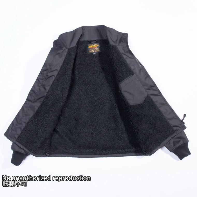 アクリルボア裏地コーデュラウィンドブレーカー／ブラック