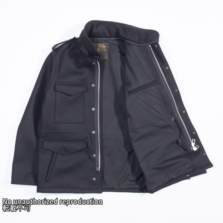 メルトンウールM-65タイプジャケット／ブラック – IRON HEART