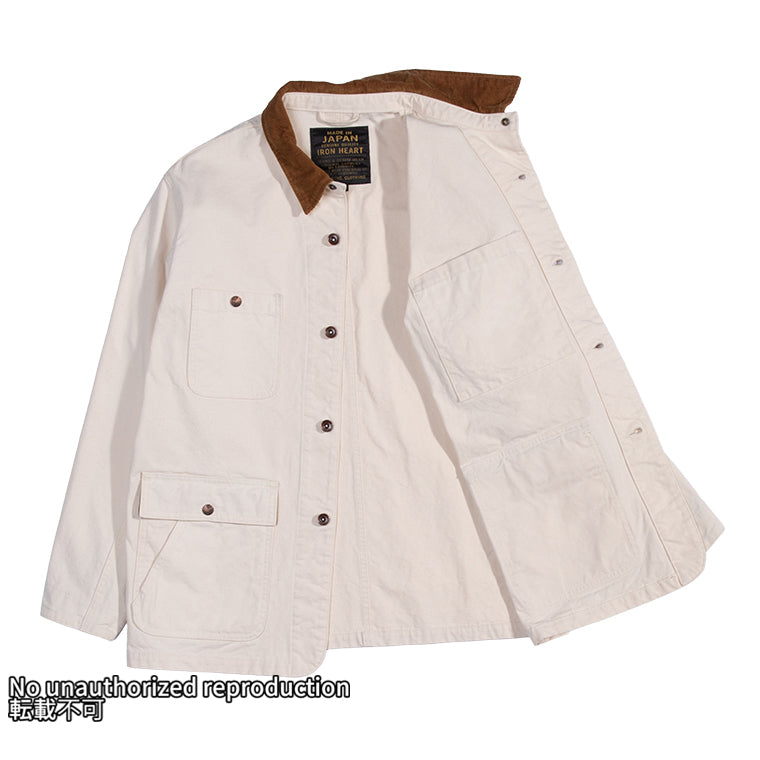 オーガニックコットンダックチョアジャケット／アイボリー