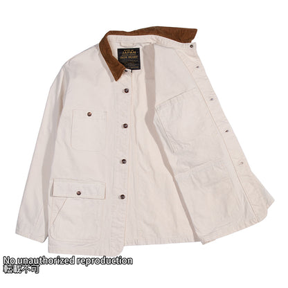 オーガニックコットンダックチョアジャケット／アイボリー