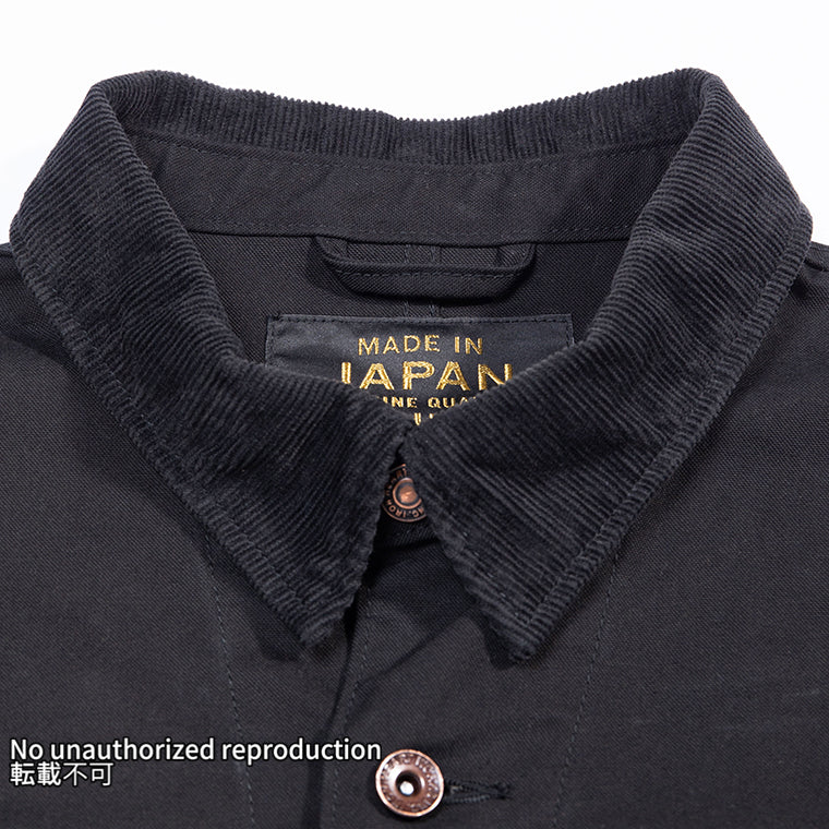 オーガニックコットンダックチョアジャケット／ブラック