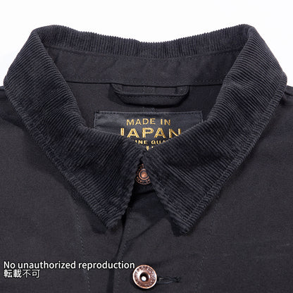 オーガニックコットンダックチョアジャケット／ブラック