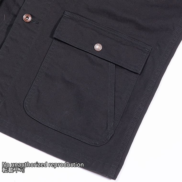 オーガニックコットンダックチョアジャケット／ブラック