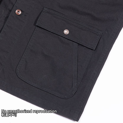 オーガニックコットンダックチョアジャケット／ブラック