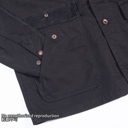 オーガニックコットンダックチョアジャケット／ブラック