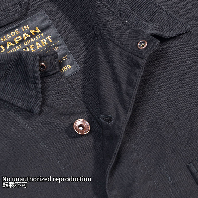 オーガニックコットンダックチョアジャケット／ブラック