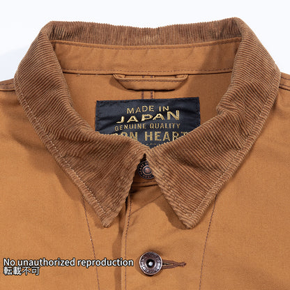 オーガニックコットンダックチョアジャケット／ブラウン