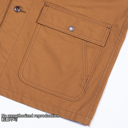 オーガニックコットンダックチョアジャケット／ブラウン