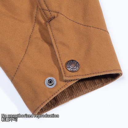 オーガニックコットンダックチョアジャケット／ブラウン