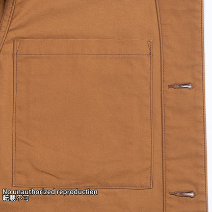 オーガニックコットンダックチョアジャケット／ブラウン