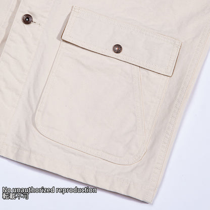 オーガニックコットンダックチョアジャケット／アイボリー