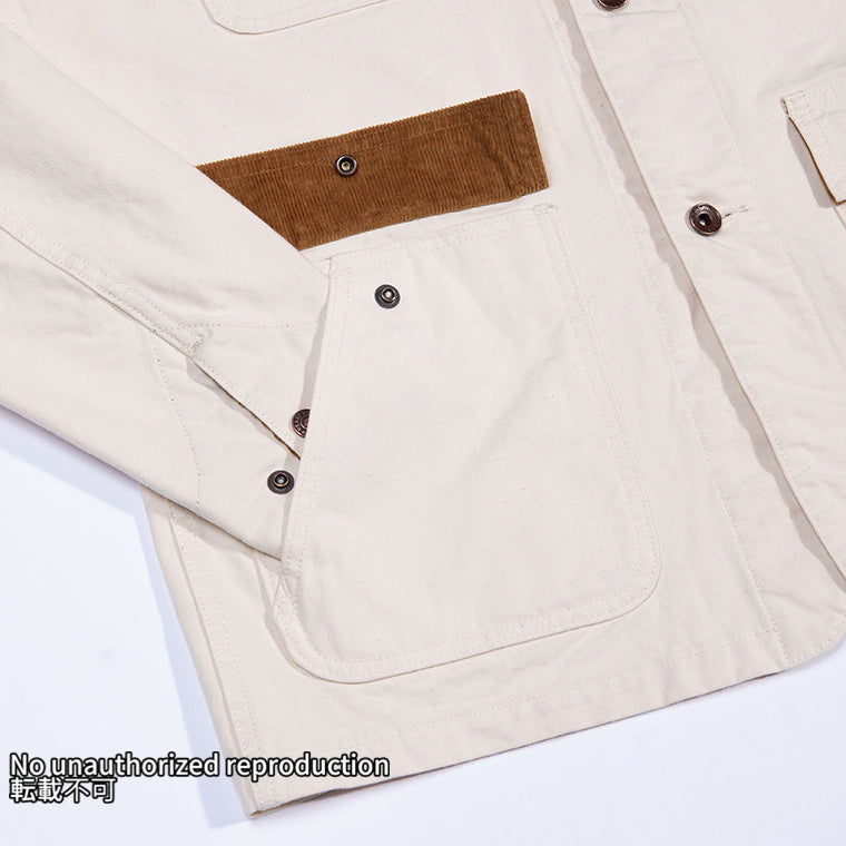 オーガニックコットンダックチョアジャケット／アイボリー