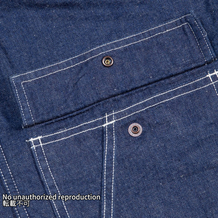 裏地付きデニムチョアジャケット／インディゴ – IRON HEART