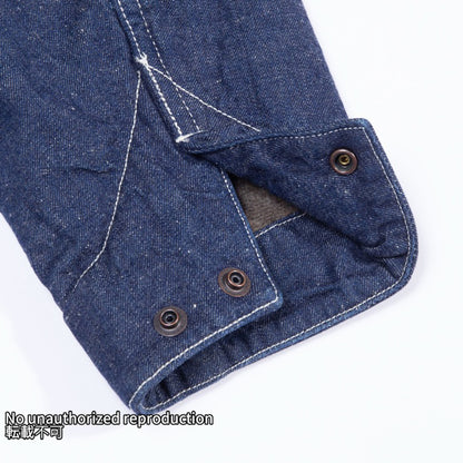 裏地付きデニムチョアジャケット／インディゴ