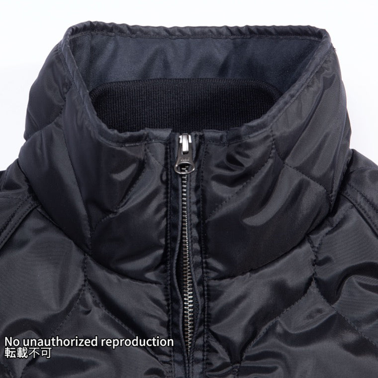 プリマロフト®キルトライダースジャケット／ブラック