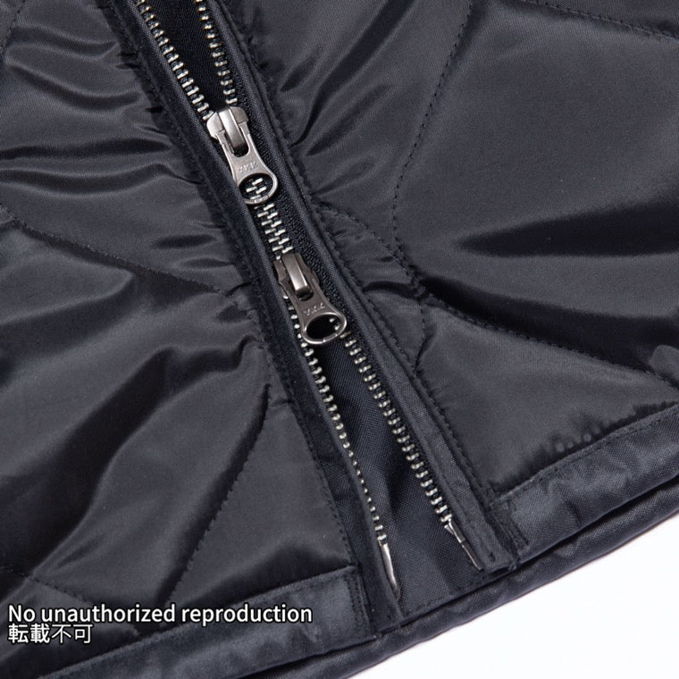 プリマロフト®キルトライダースジャケット／ブラック