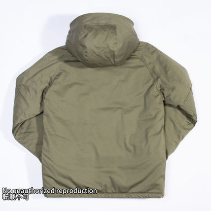 ナイロンコットンサテンウィンタージャケット／オリーブ