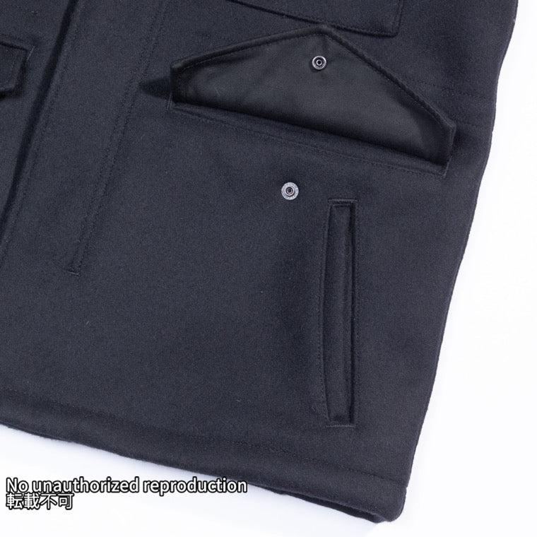 【IHM-49】メルトンウールM-65タイプジャケット／ブラック