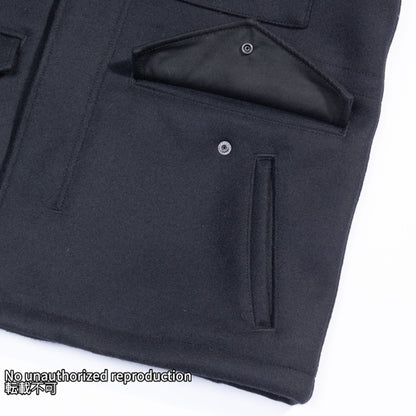 【IHM-49】メルトンウールM-65タイプジャケット／ブラック