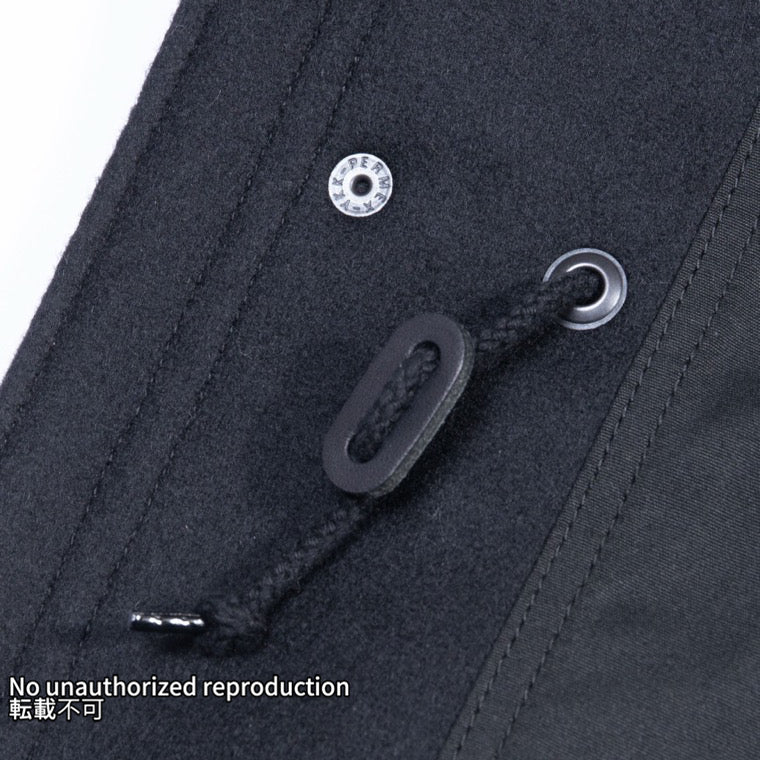 【IHM-49】メルトンウールM-65タイプジャケット／ブラック