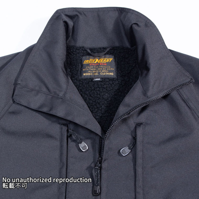 アクリルボア裏地コーデュラウィンドブレーカー／ブラック