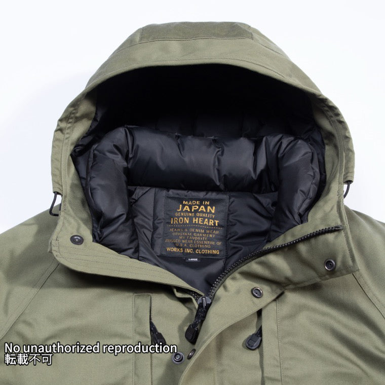 ナイロンコットンサテンウィンタージャケット／オリーブ