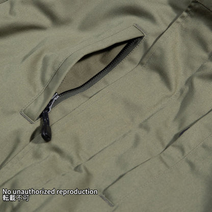 ナイロンコットンサテンウィンタージャケット／オリーブ